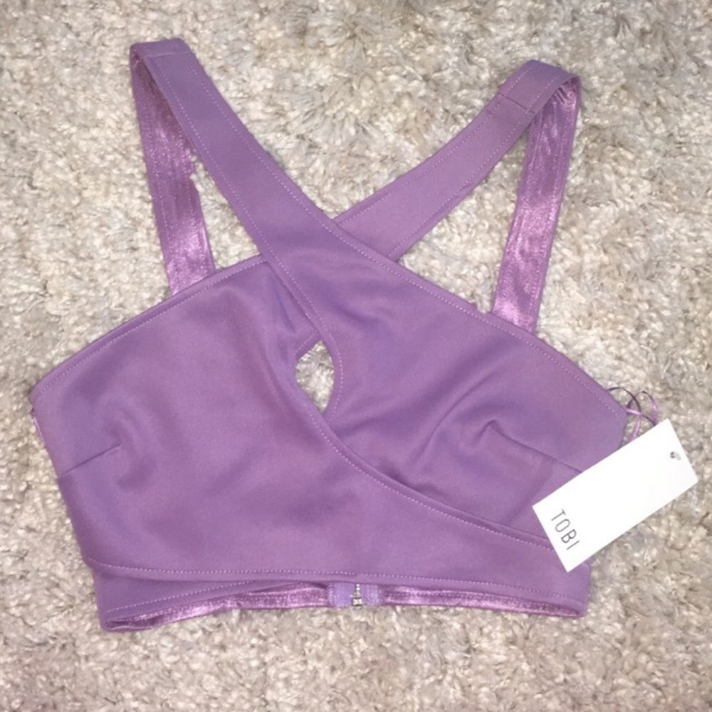 💜NWT Purple Crop Top💜